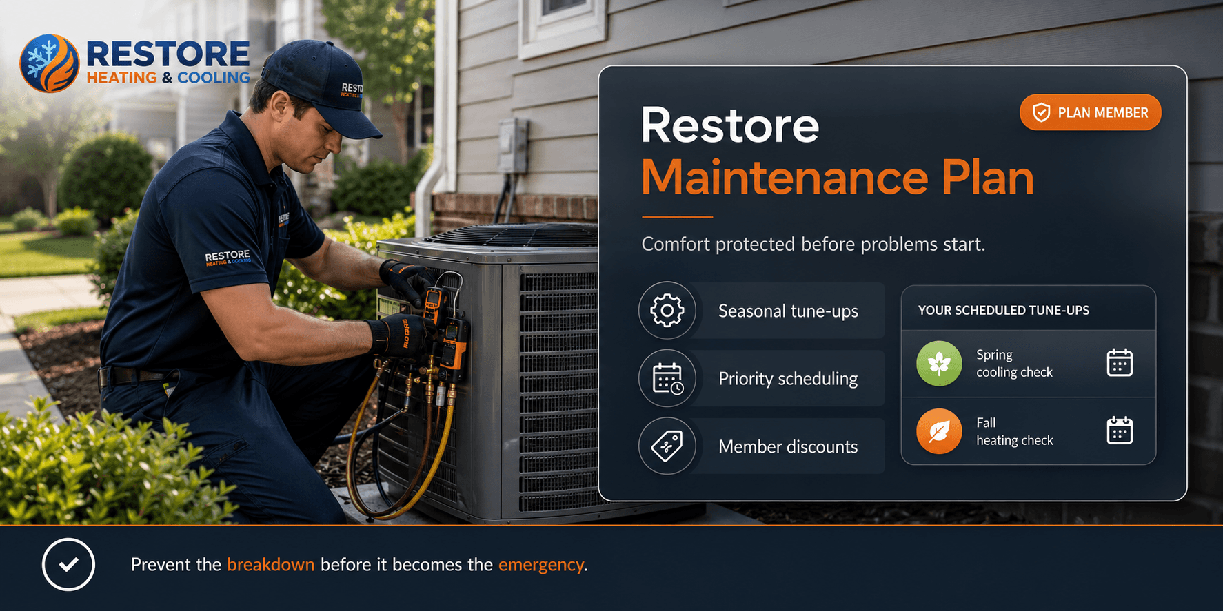 Restore maintenance plan benefits